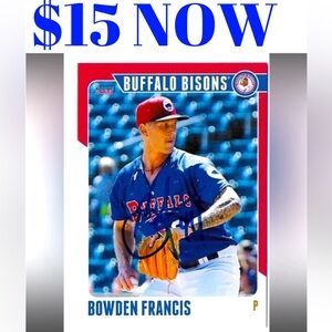 Bowden Francis 2023 Toronto Blue Jays Signed Autograph Rookie RC Baseball Card